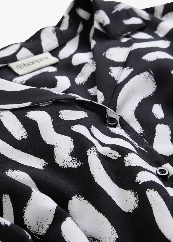 Hemdbluse aus flie&szlig;ender Viskose, bonprix