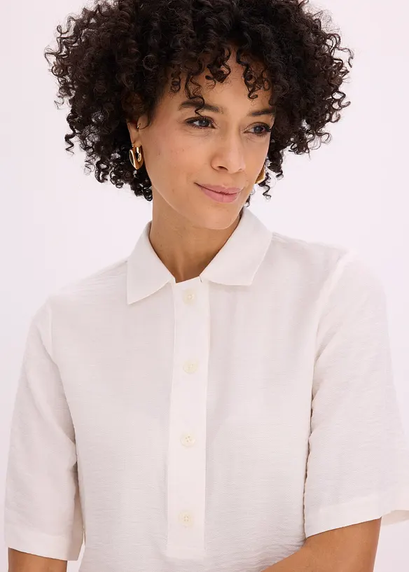 Blouse longue l&eacute;g&egrave;rement transparente, bonprix