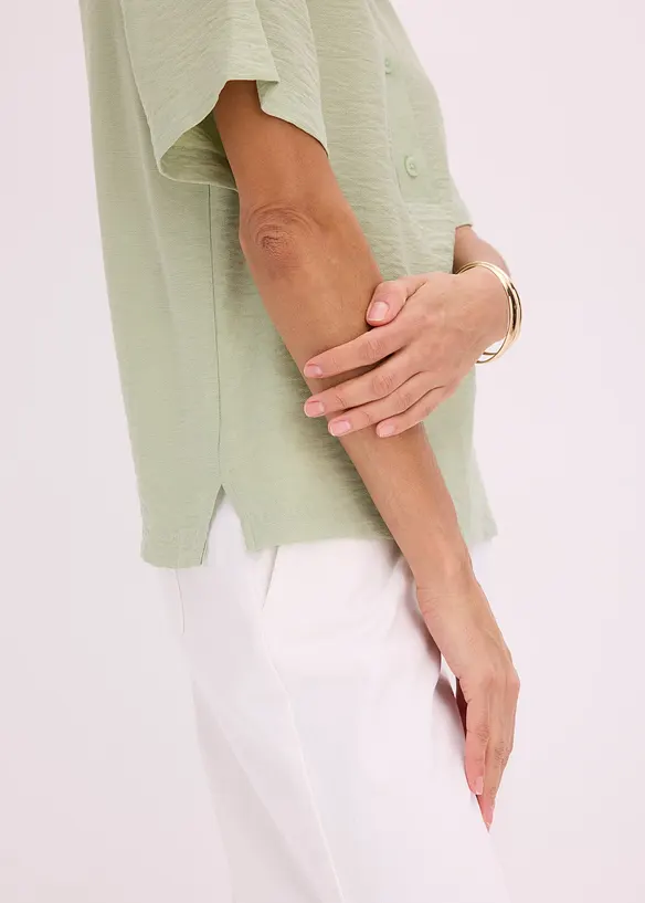 Blouse longue l&eacute;g&egrave;rement transparente, bonprix