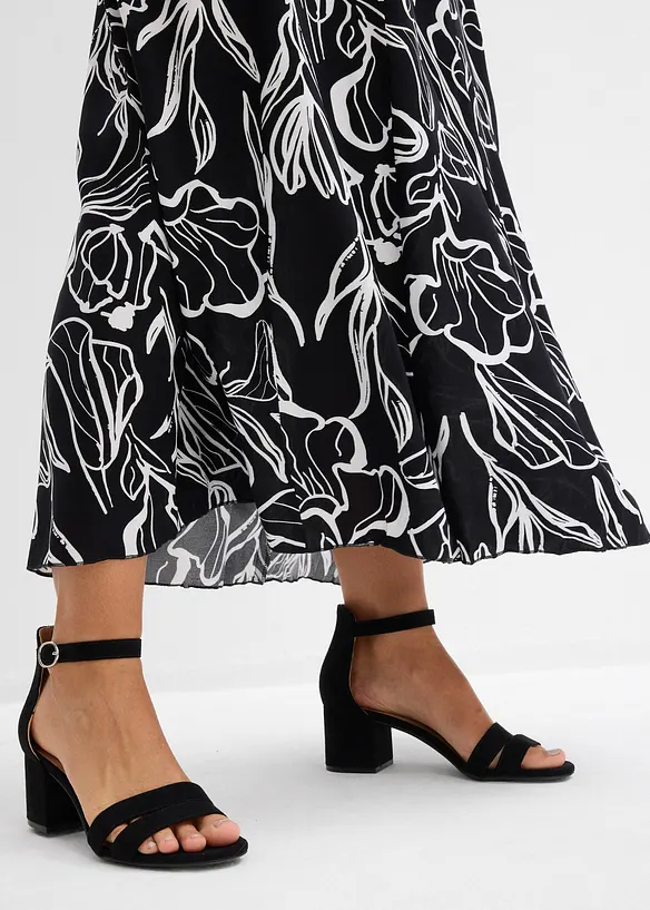 Jupe longue &agrave; effet froiss&eacute;, bonprix