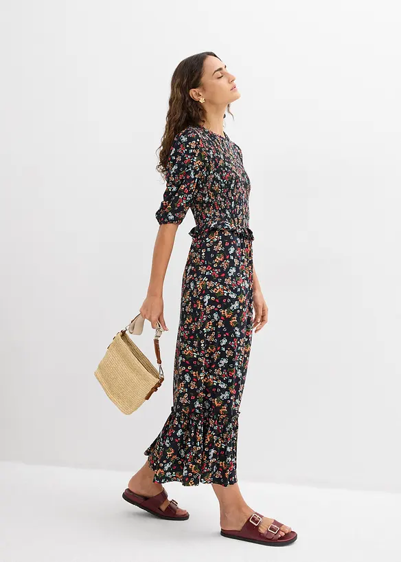 Midi-Jerseykleid aus Viskose-Mix, bonprix