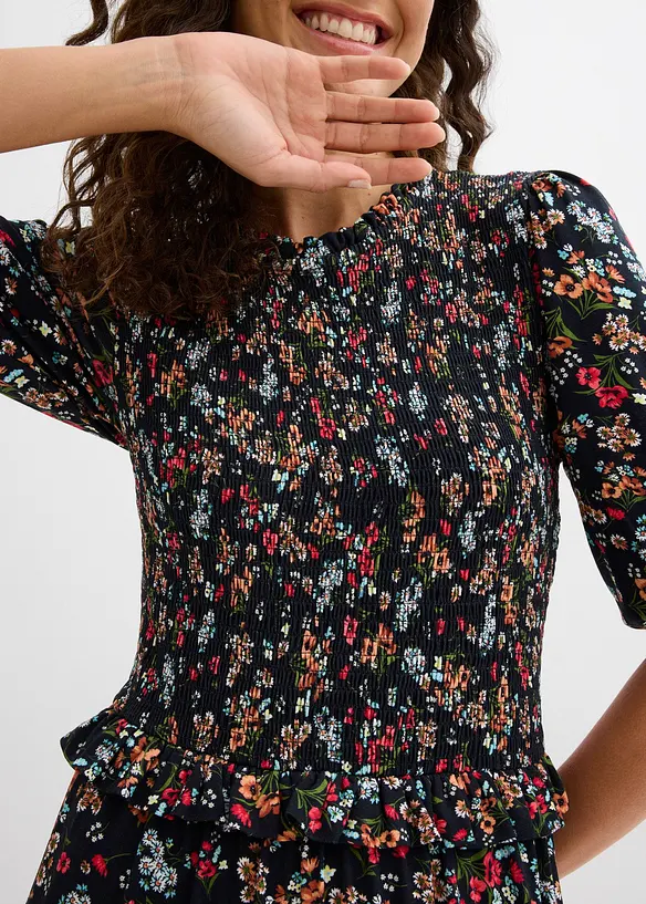 Midi-Jerseykleid aus Viskose-Mix, bonprix