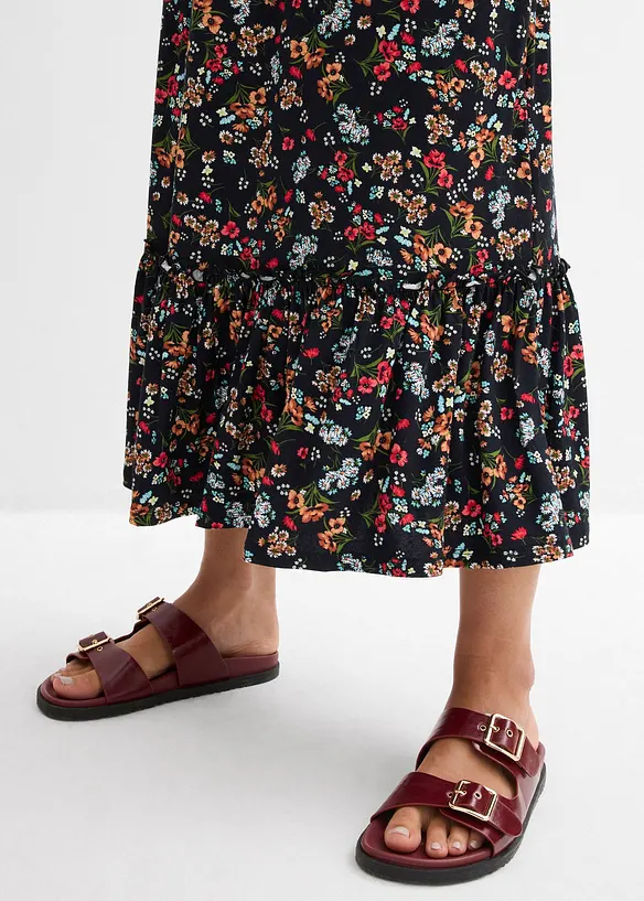 Midi-Jerseykleid aus Viskose-Mix, bonprix