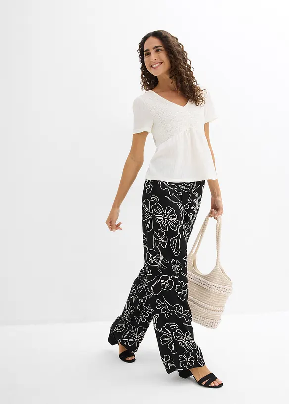 T-shirt en cr&ecirc;pe textur&eacute;, bonprix