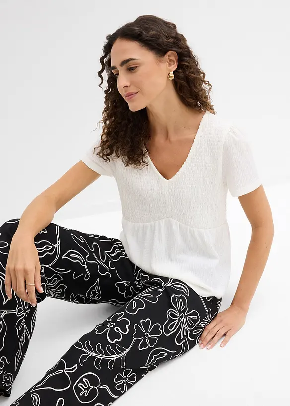 T-shirt en cr&ecirc;pe textur&eacute;, bonprix