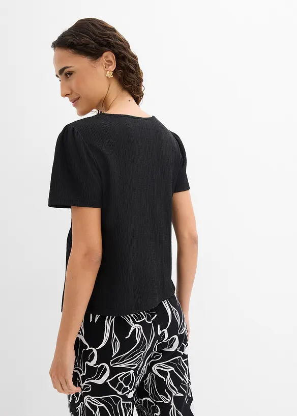 Shirt aus strukturiertem Cr&ecirc;pe, bonprix