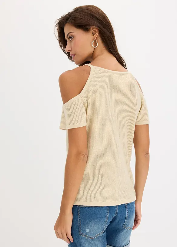 Strickshirt mit Spitze, bonprix