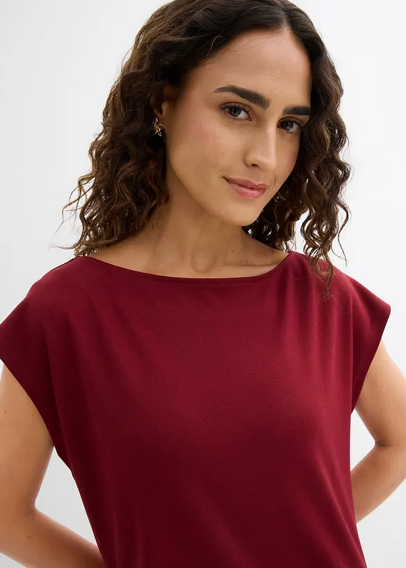 Top asym&eacute;trique en Punto di Roma, bonprix