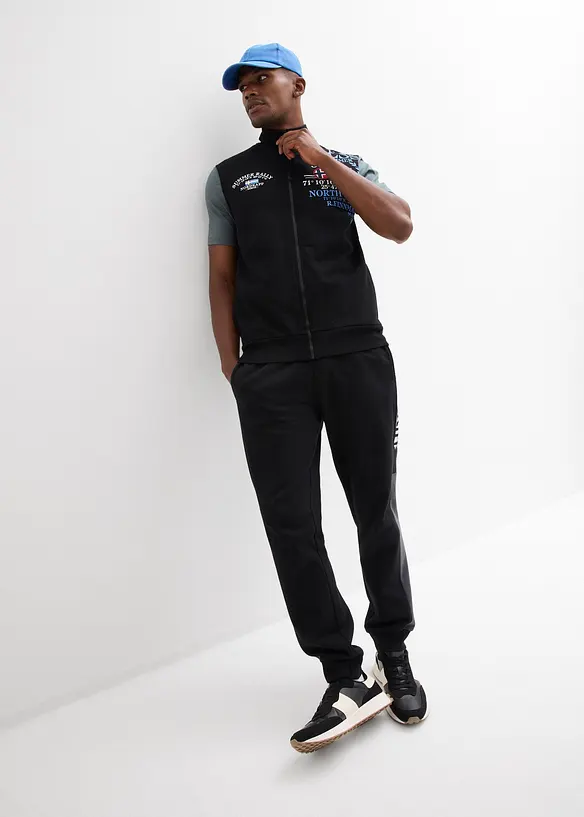 Sweat zipp&eacute; sans manches &agrave; col montant, bonprix