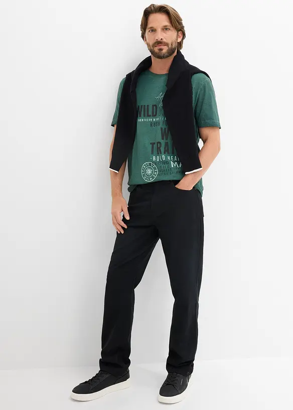 T-shirt aspect d&eacute;lav&eacute;, 100% coton, bonprix