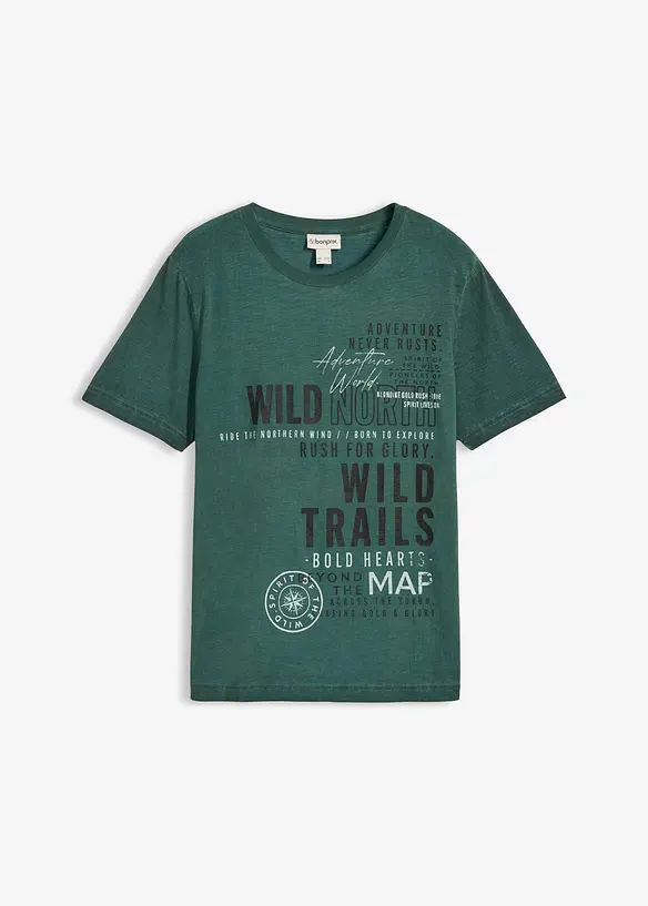 T-shirt aspect d&eacute;lav&eacute;, 100% coton, bonprix