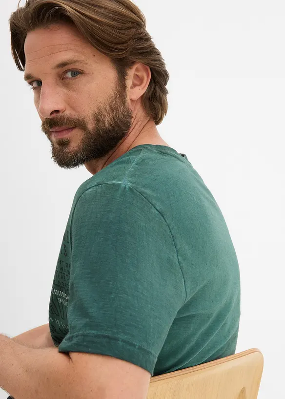 T-shirt aspect d&eacute;lav&eacute;, 100% coton, bonprix