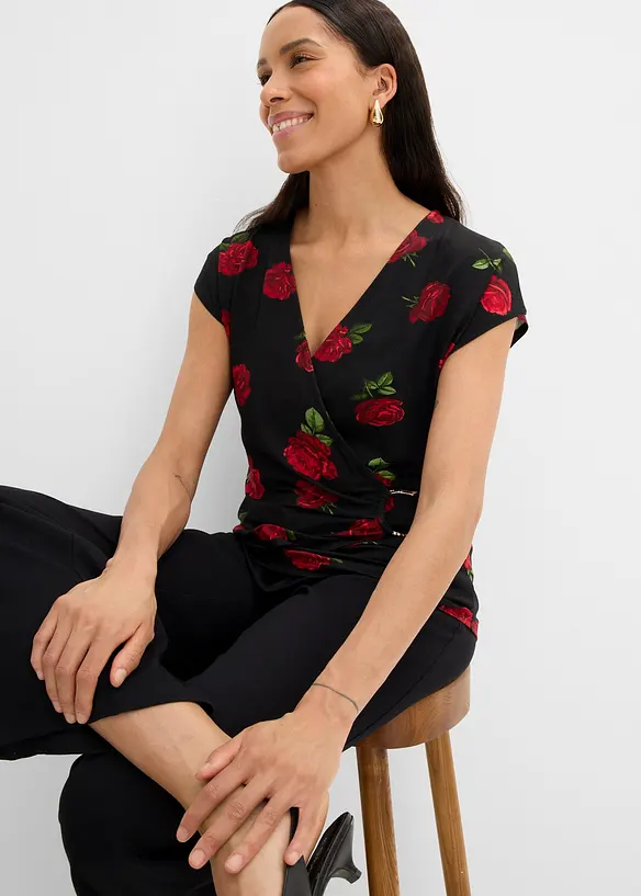 bedrucktes Shirt aus softem Viskose-Mix, bonprix