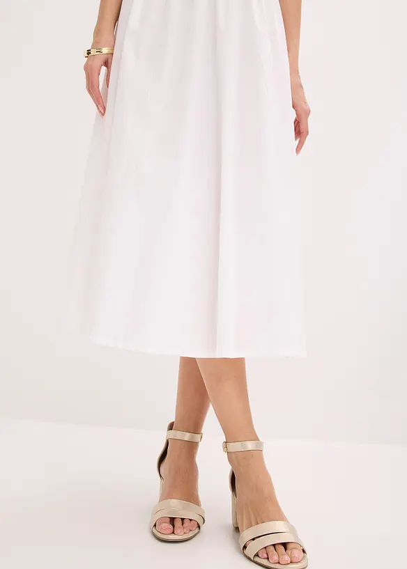 Jerseykleid mit Kurzarm und Taschen im Materialmix, bonprix