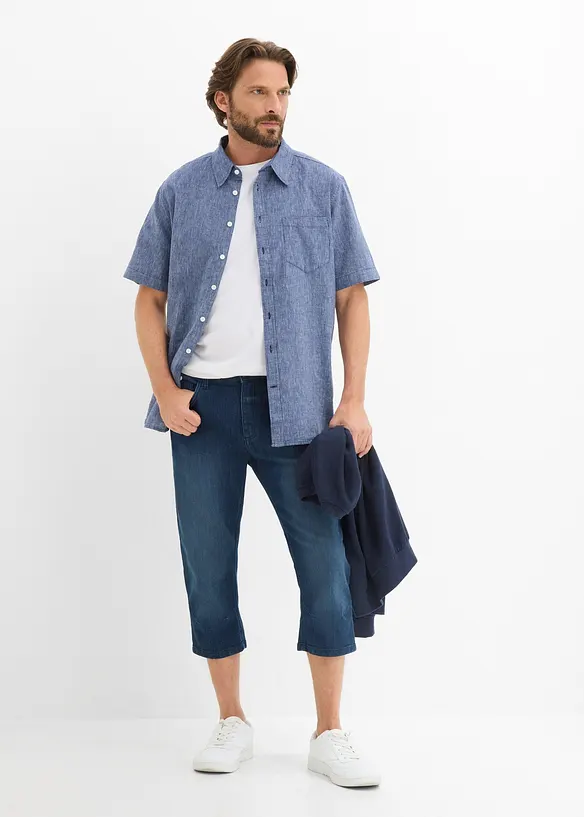 Leichte 3/4-Jeans mit Dehnbund, Regular Fit, bonprix