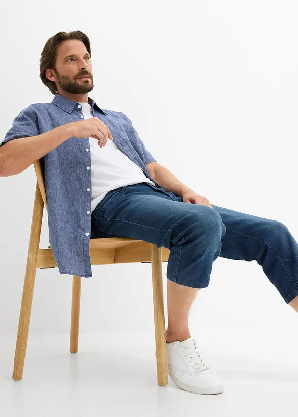 Leichte 3/4-Jeans mit Dehnbund, Regular Fit, bonprix