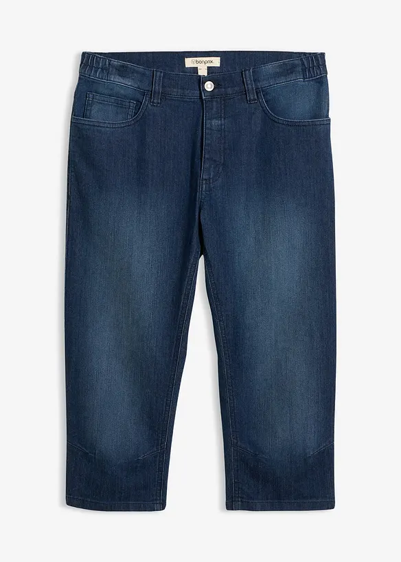 Leichte 3/4-Jeans mit Dehnbund, Regular Fit, bonprix