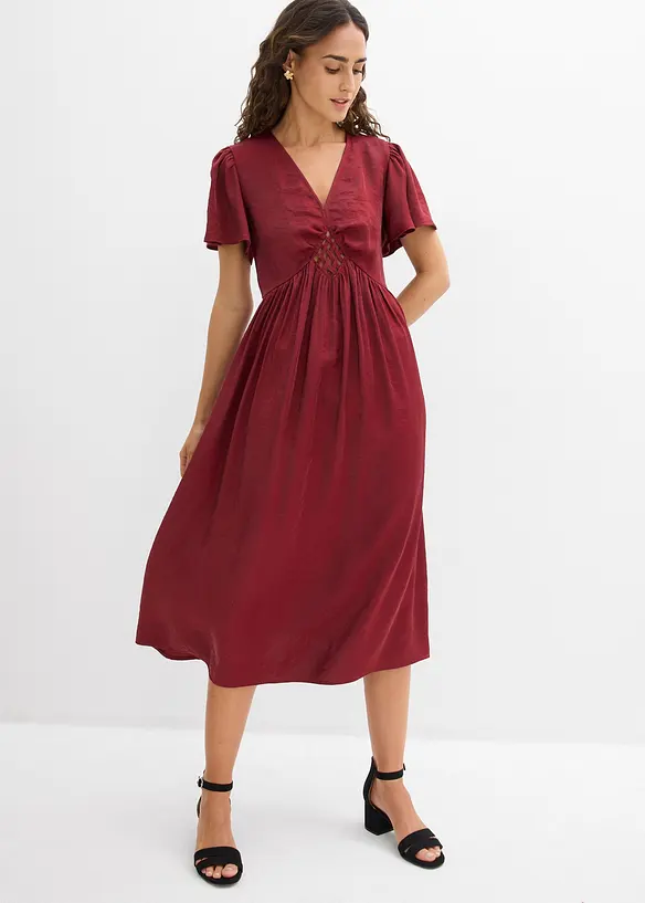 Midikleid aus schimmerndem Satin, bonprix