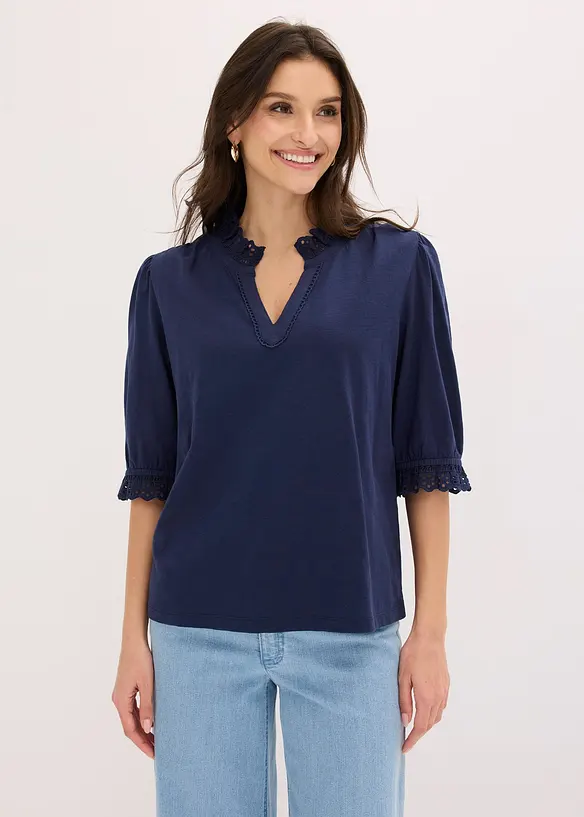 Langarmshirt aus reiner Baumwolle, bonprix