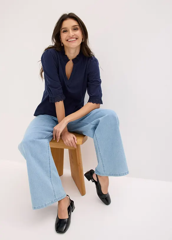 Langarmshirt aus reiner Baumwolle, bonprix