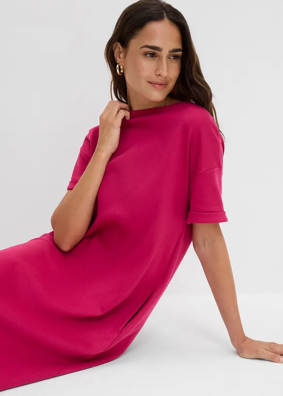 Robe en jersey interlock &eacute;pais avec poches sur les c&ocirc;t&eacute;s, bonprix