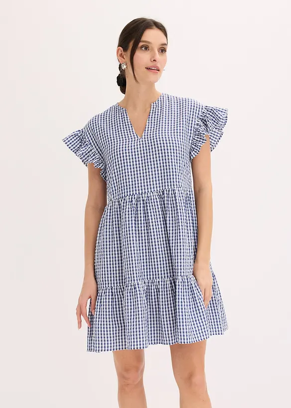 Robe courte en seersucker, bonprix