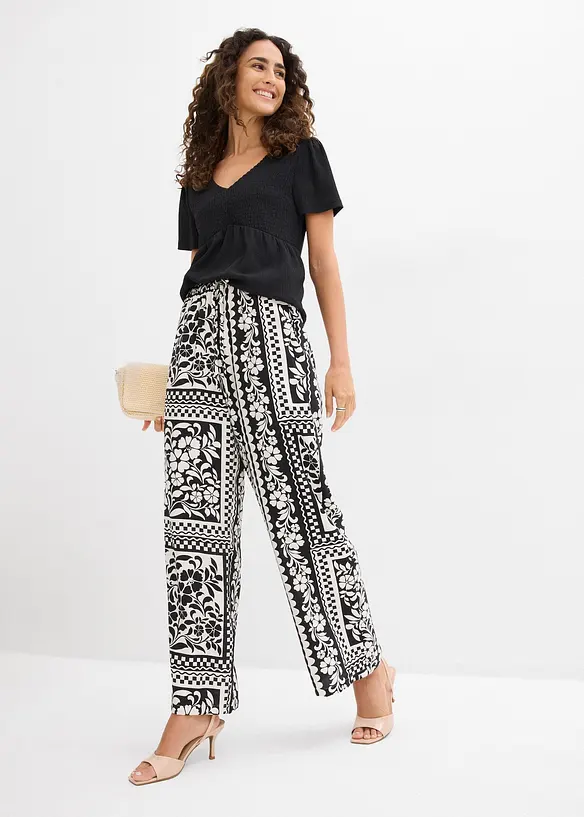 Schlupfhose aus flie&szlig;endem Viskose-Mix, bonprix