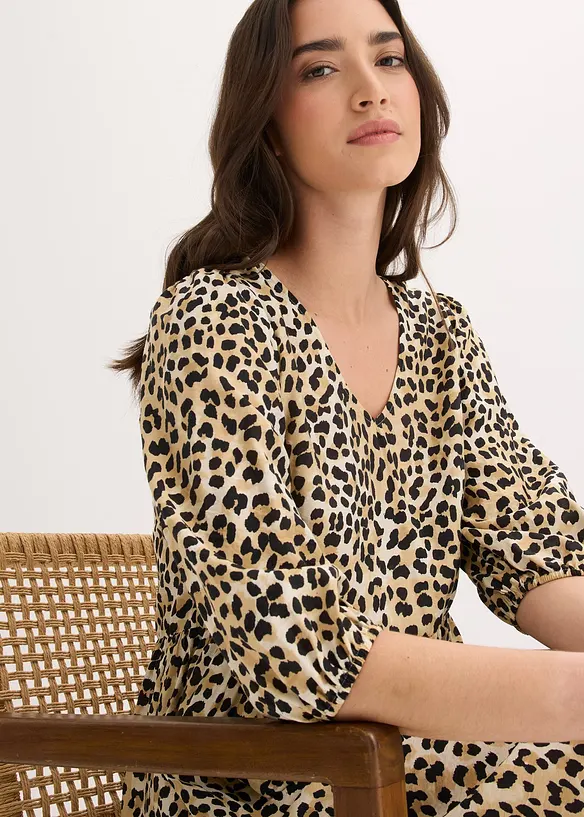 Robe-tunique fluide en viscose majoritaire, bonprix