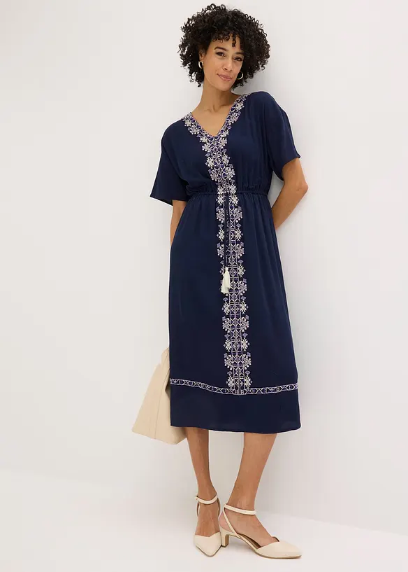Robe midi en viscose fluide, bonprix