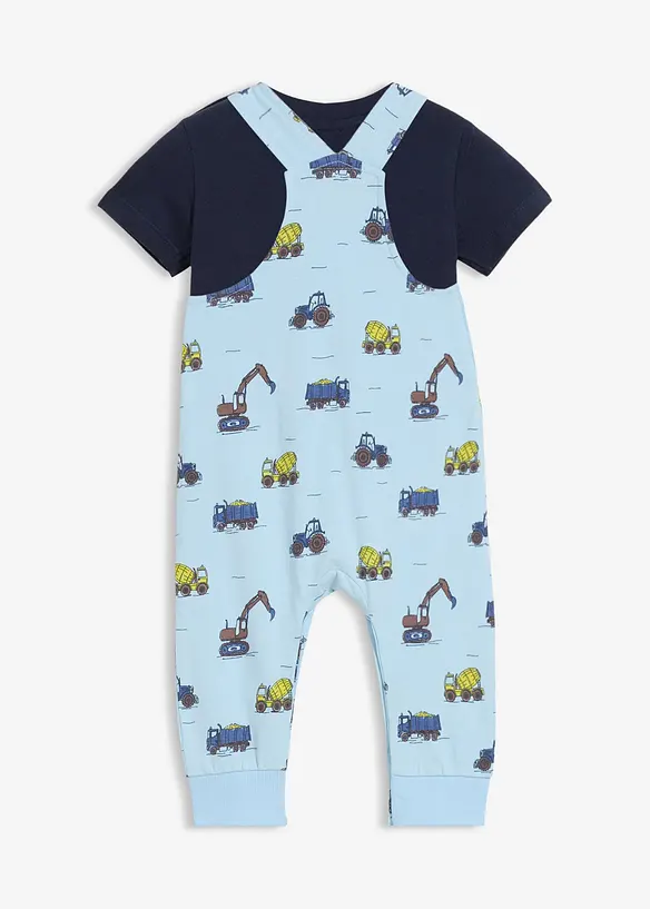 Ensemble comprenant un T-shirt et une salopette en coton, bonprix