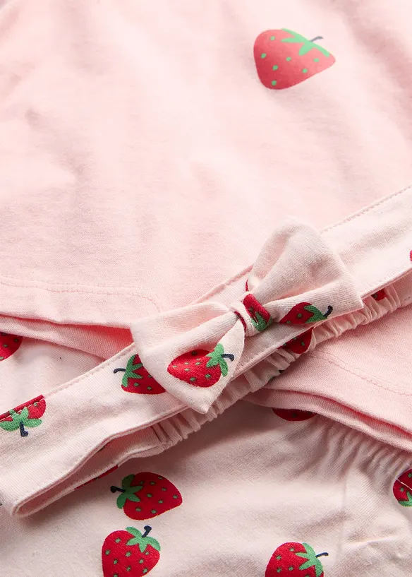 T-shirt, legging et accessoire en coton (ens. 3 pces), bonprix