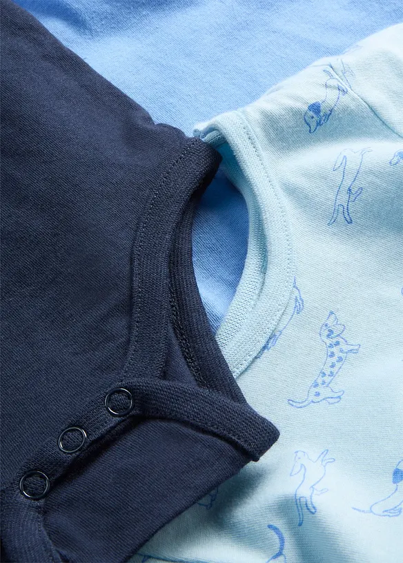 Lot de 3&nbsp;bodys manches courtes 100% coton, bonprix