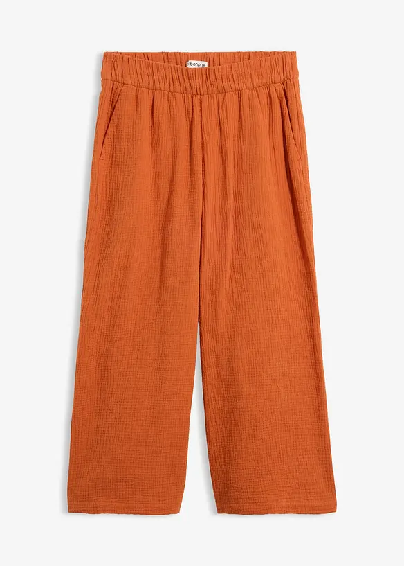 Marlenehose aus Baumwoll-Musselin, bonprix