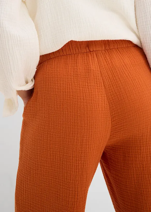 Marlenehose aus Baumwoll-Musselin, bonprix
