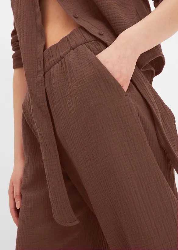 Marlenehose aus Baumwoll-Musselin, bonprix