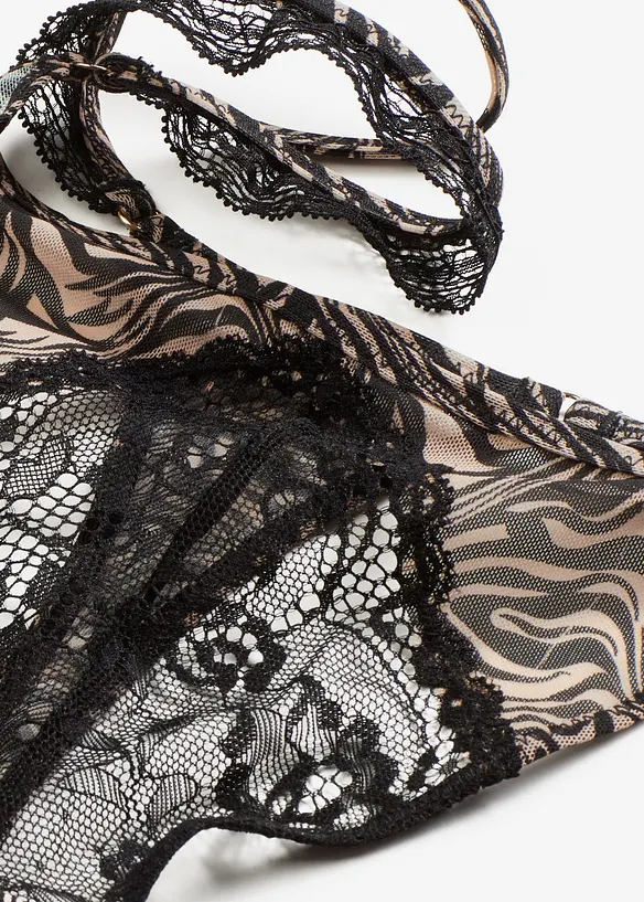 Tanga string en mesh imprim&eacute;, bonprix