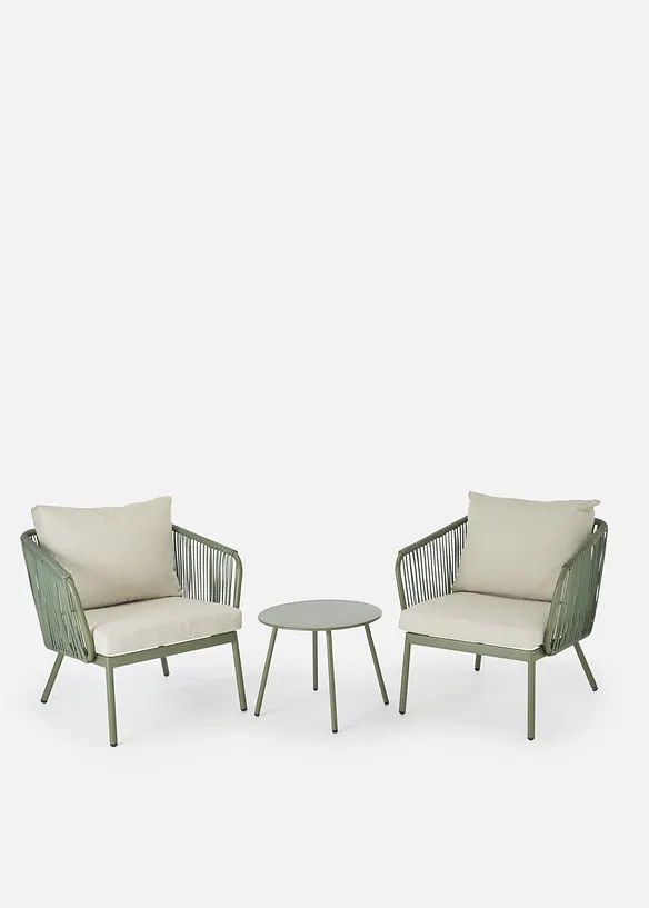 Salon de jardin (3 pi&egrave;ces), bonprix