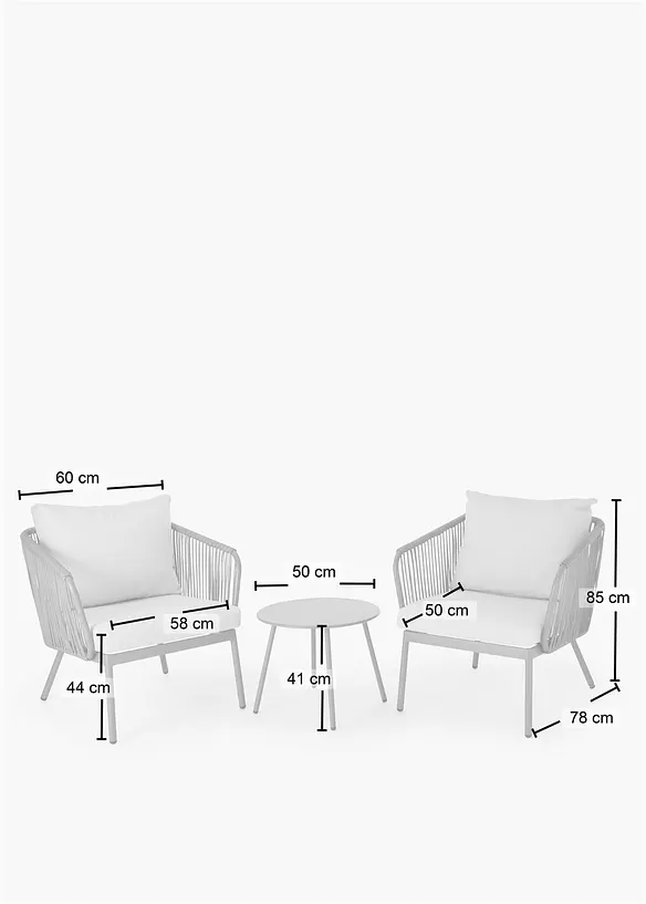 Gartenm&ouml;bel Set (3-tlg. Set), bonprix