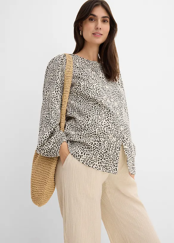 Umstandshose aus reinem Baumwoll-Musselin, Loose Fit, bonprix