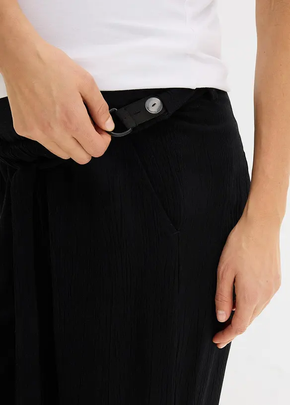 Pantalon de grossesse loose et confortable en cr&ecirc;pe de viscose, bonprix