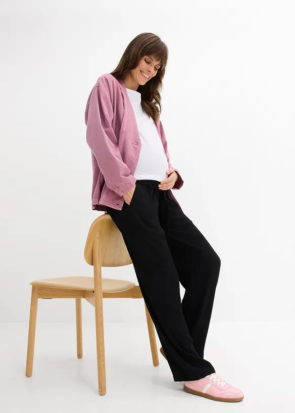 Pantalon de grossesse loose et confortable en cr&ecirc;pe de viscose, bonprix