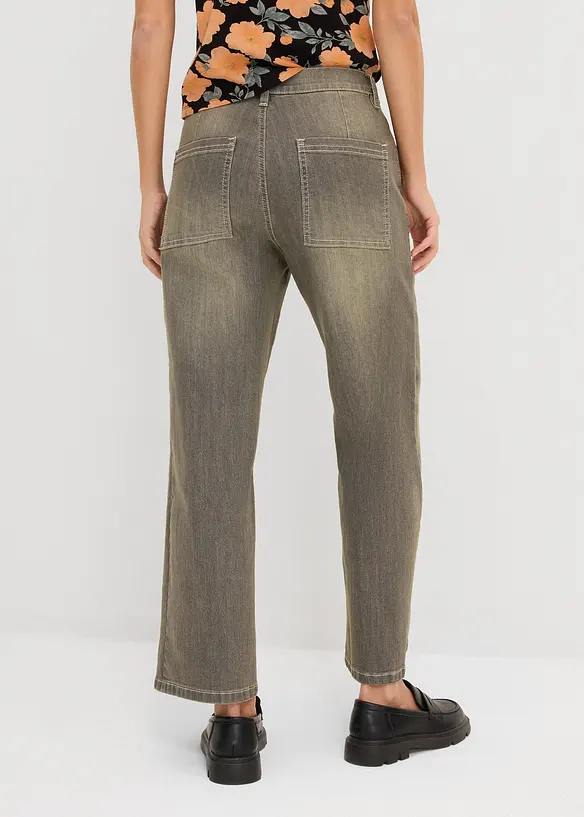 Jean large taille haute, cropped, bonprix