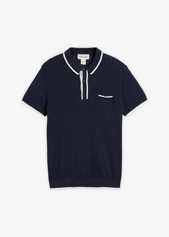 Polo &agrave; d&eacute;tails contrastants, bonprix