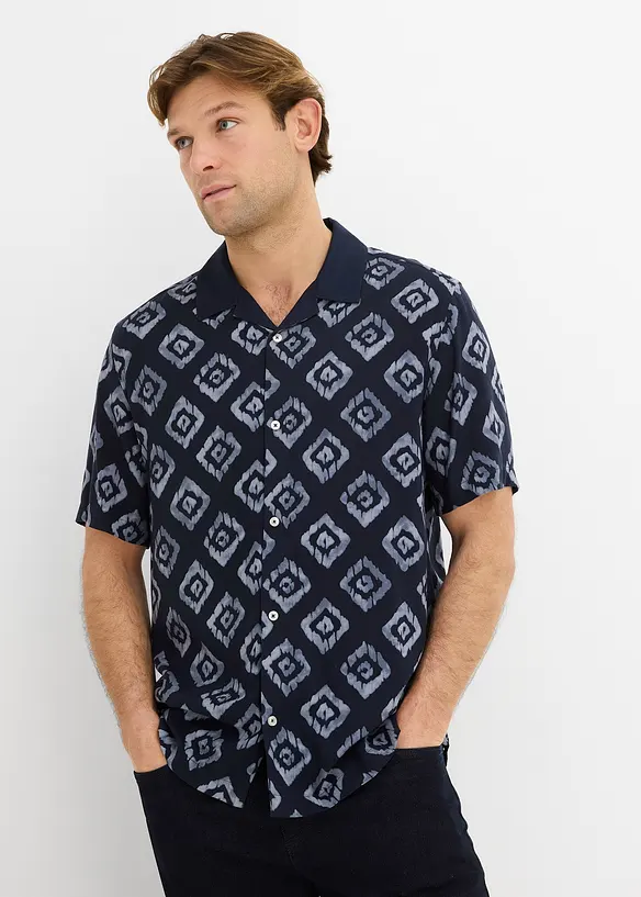 Chemise manches courtes col cubain, bonprix