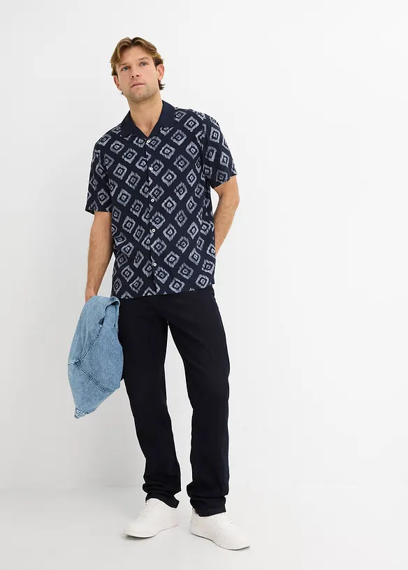 Chemise manches courtes col cubain, bonprix