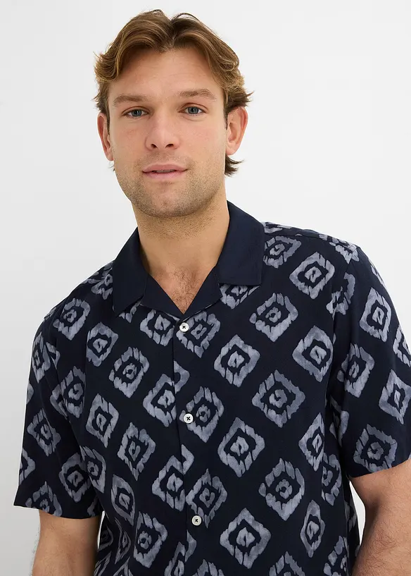 Chemise manches courtes col cubain, bonprix