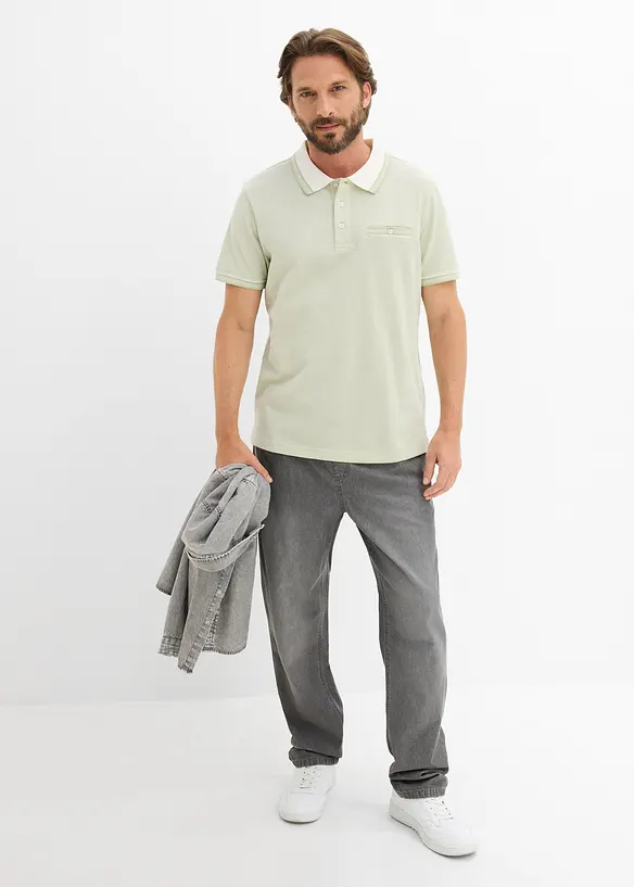 Polo en maille piqu&eacute;e 100% coton, bonprix