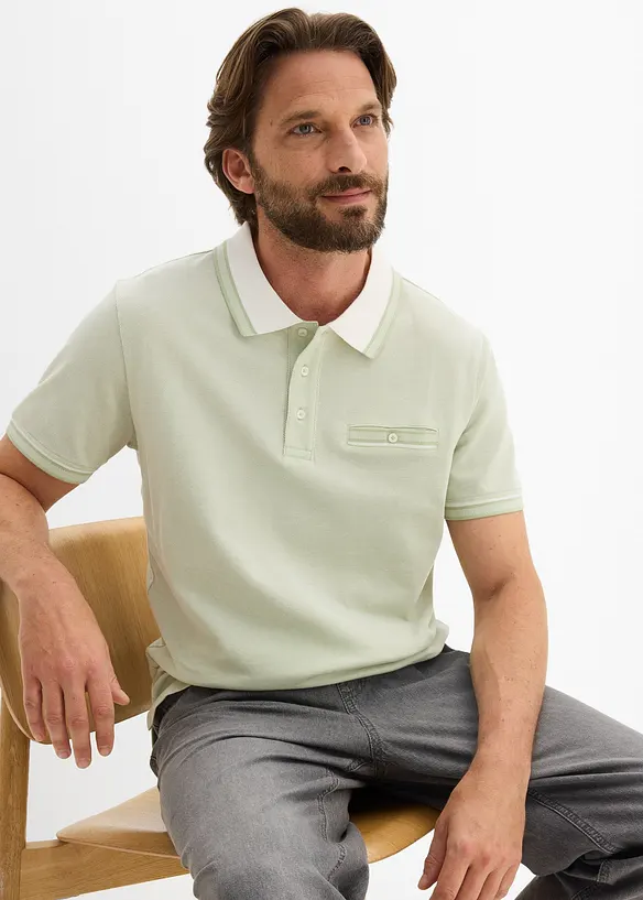 Polo en maille piqu&eacute;e 100% coton, bonprix