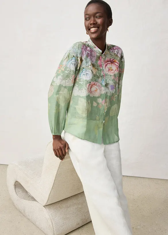 Tunique-blouse en ramie rafra&icirc;chissante, bonprix