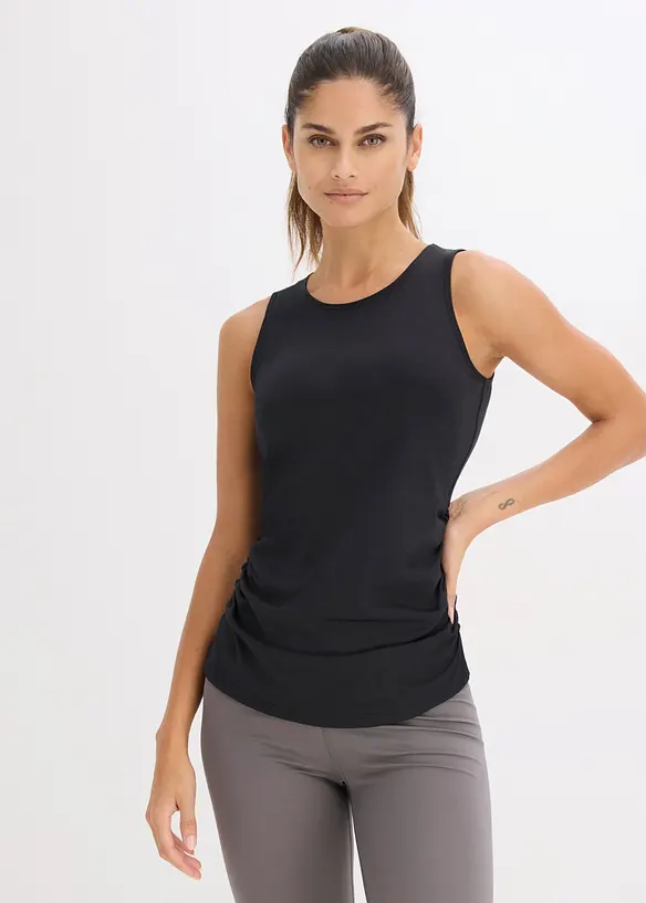 Sport-Top mit Raffung, schnelltrocknend, bonprix